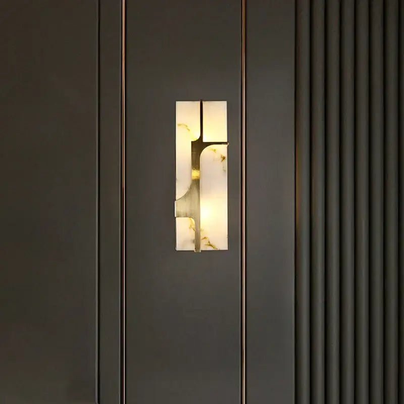 Gold Marble Wall Sconce for Living Room and Hallway