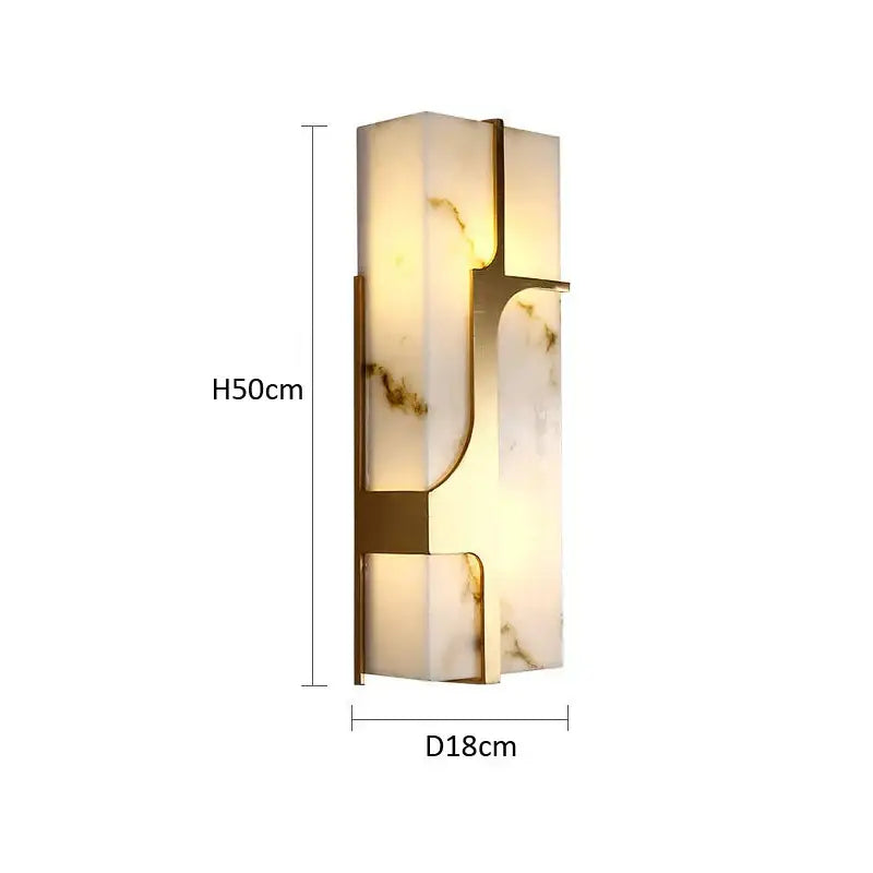 Gold Marble Wall Sconce for Living Room and Hallway
