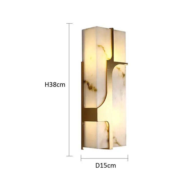 Gold Marble Wall Sconce for Living Room and Hallway