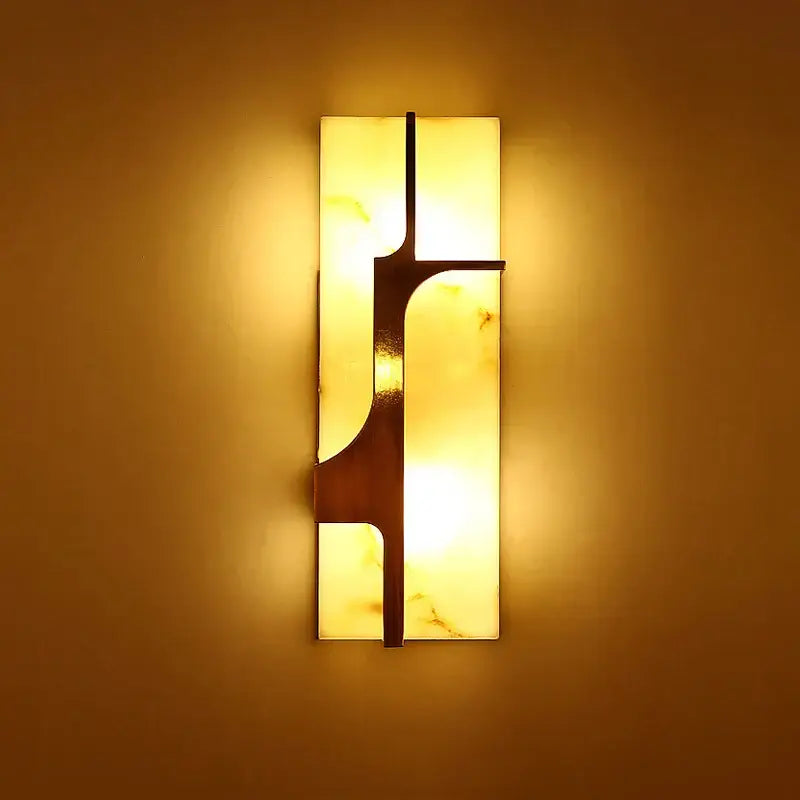 Gold Marble Wall Sconce for Living Room and Hallway