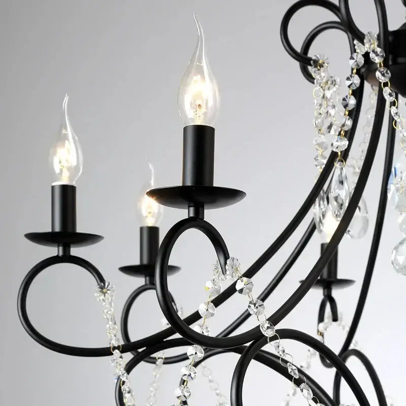 Gold Crystal Chandelier Iron Frame for Dining Spaces