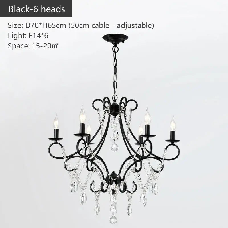 Gold Crystal Chandelier Iron Frame for Dining Spaces