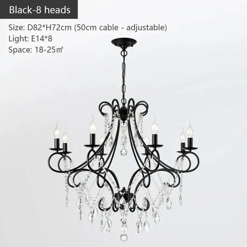Gold Crystal Chandelier 8-Head Certified Safety