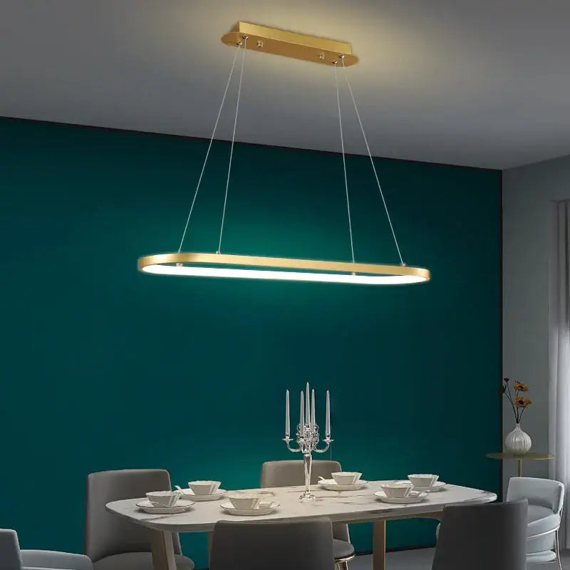 Gold Iron Dining Chandelier