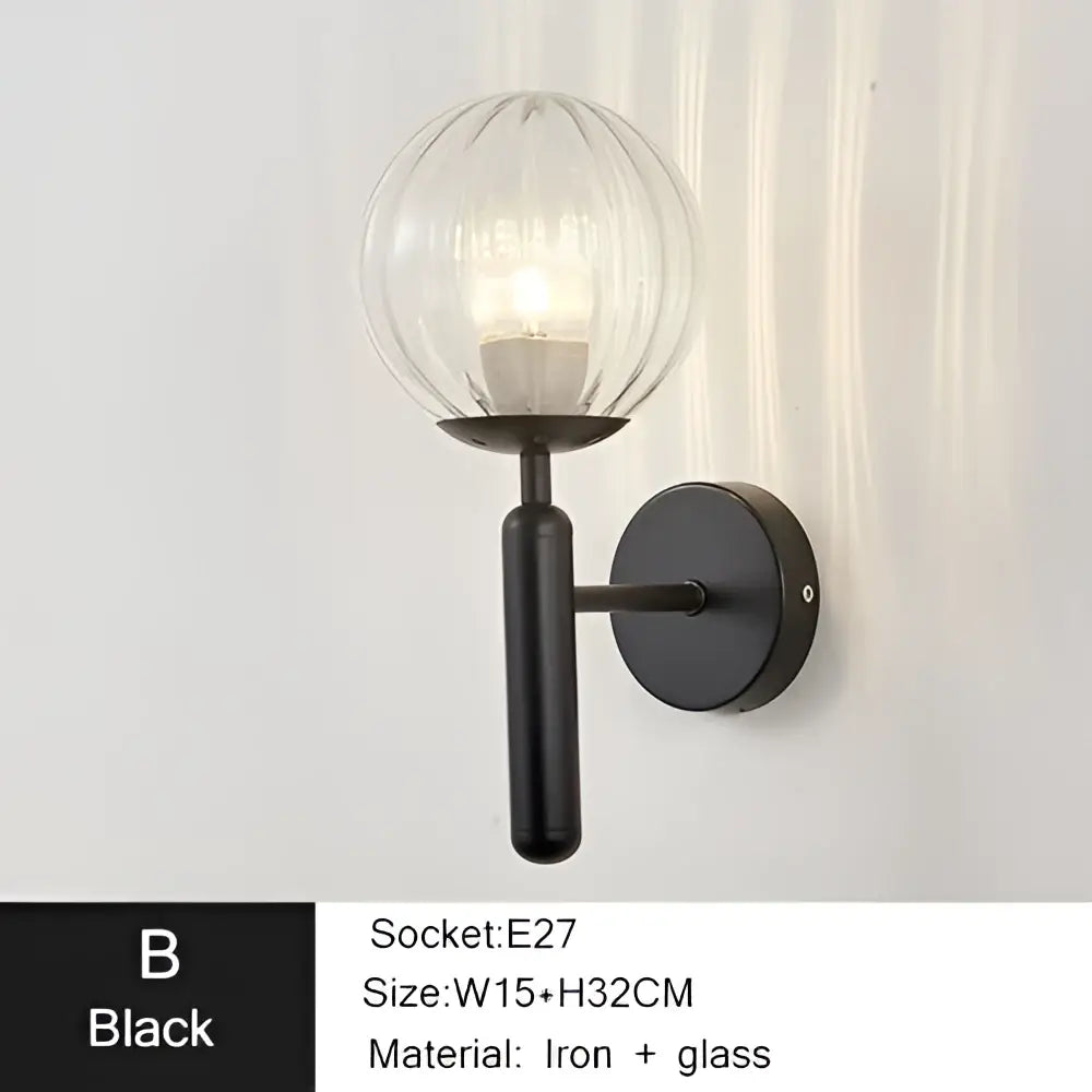Gold Textured Glass Sconce for Bedrooms and Living Areas
