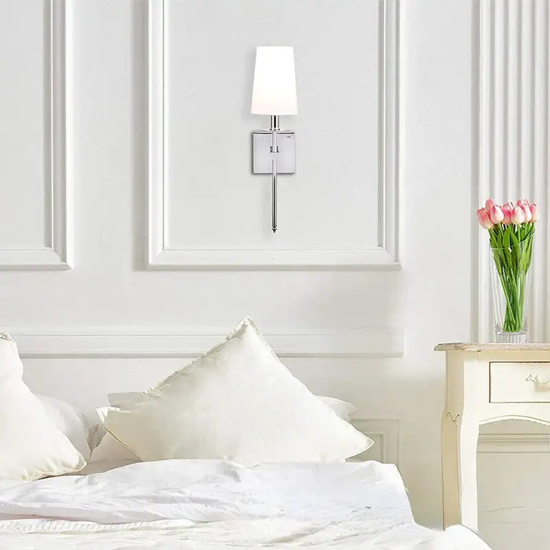Gold LED Wall Lamp for Bedrooms Chrome Option