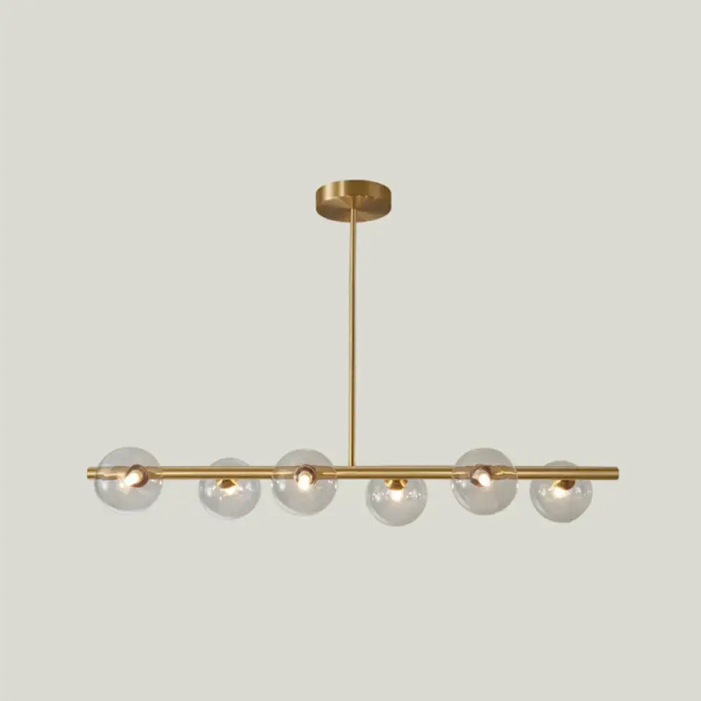 Gold Glass Globe Pendant