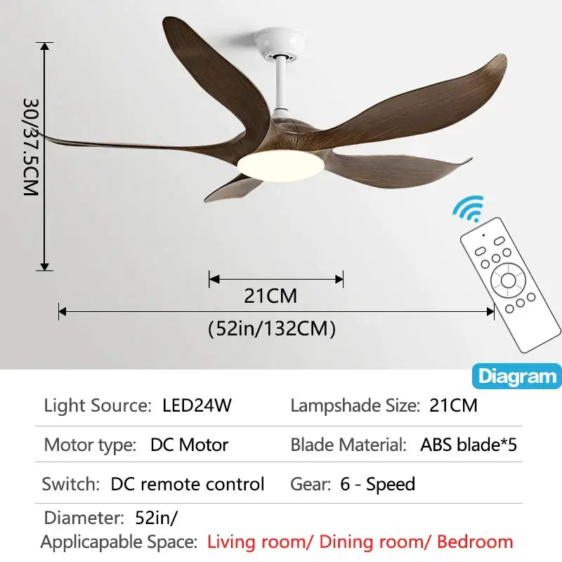 Gold Leaf Ceiling Fan