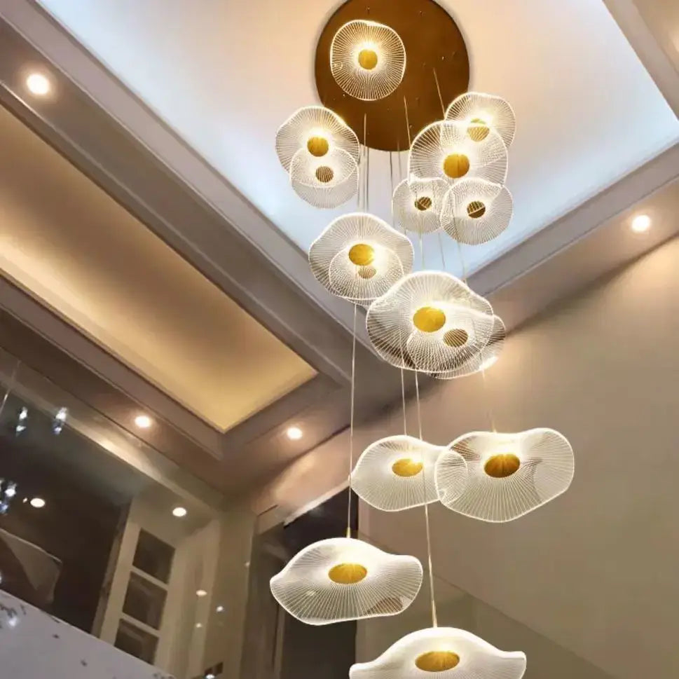 Gold Lotus Chandelier