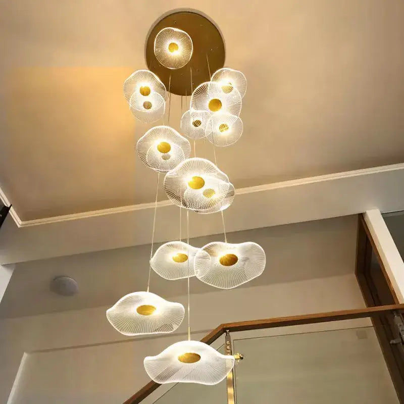 Gold Lotus Chandelier