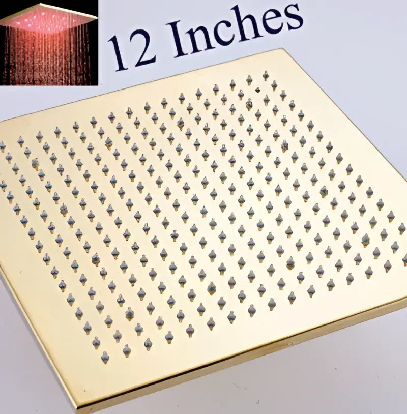 Gold Square Rainfall Shower