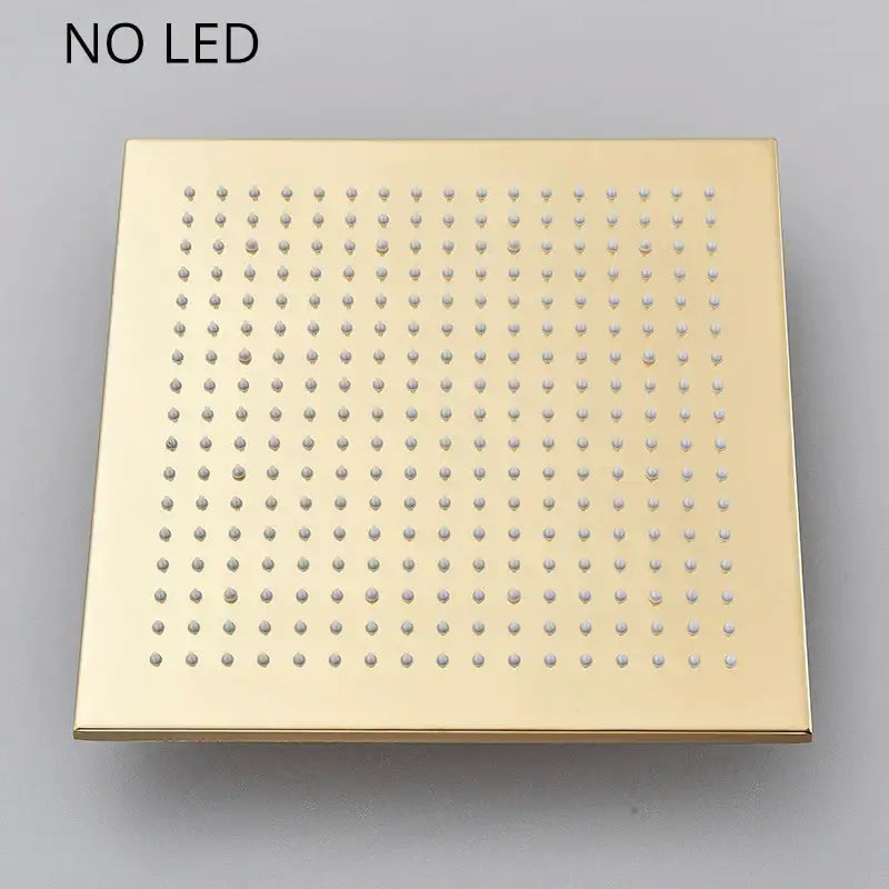 Gold Square Rainfall Shower