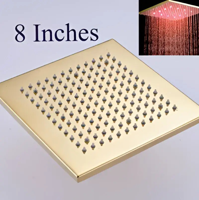 Gold Square Rainfall Shower