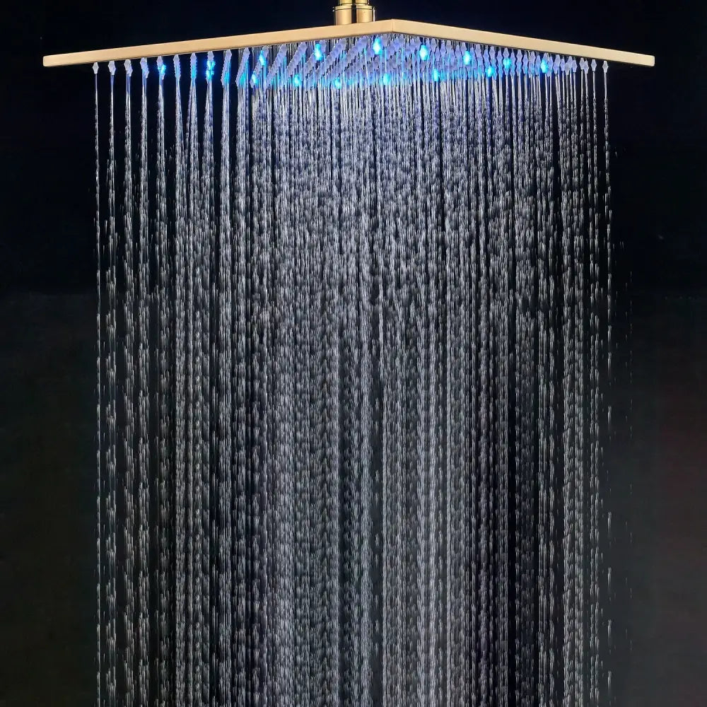 Gold Square Rainfall Shower