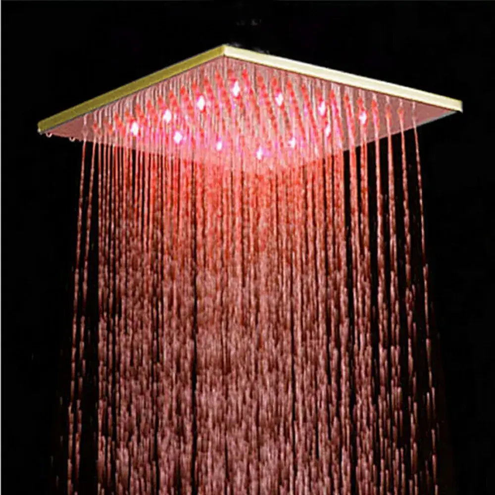 Gold Square Rainfall Shower