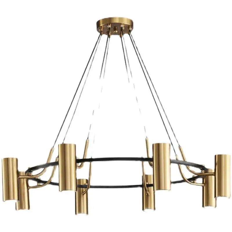 Gold LED Ring Chandelier 6 To 10 Lights