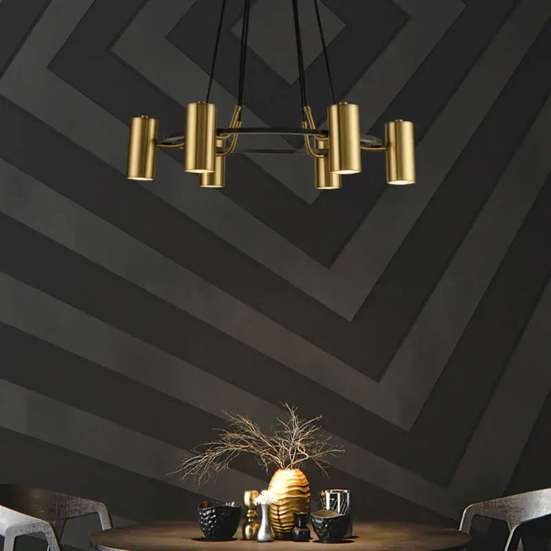 Gold LED Ring Chandelier 6 To 10 Lights