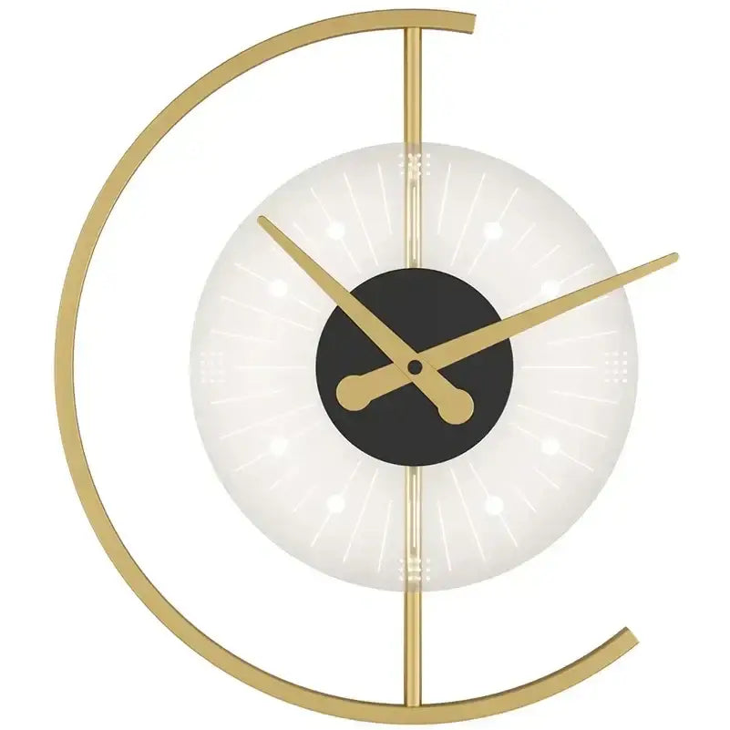 Gold LED Clock Sconce