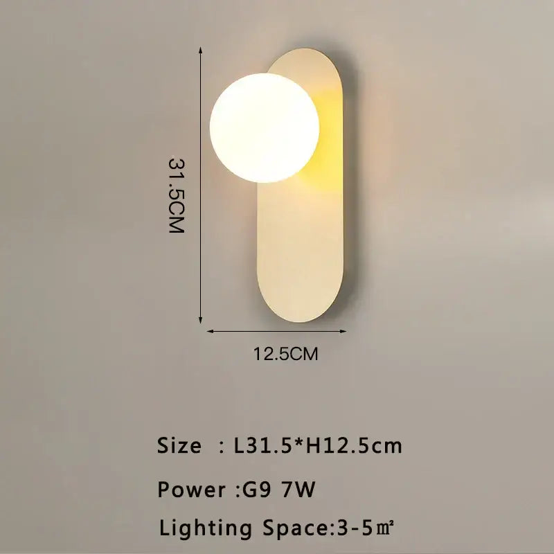 Gold Frosted Glass Sconce Unique Lighting Effect