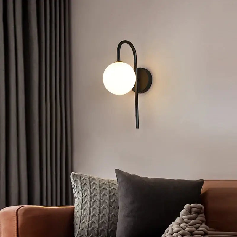 Gold Frosted Glass Sconce Unique Lighting Effect