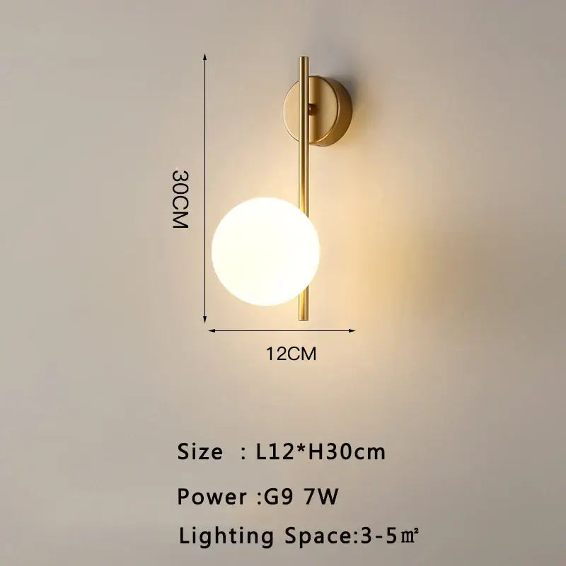 Gold Frosted Glass Sconce Unique Lighting Effect