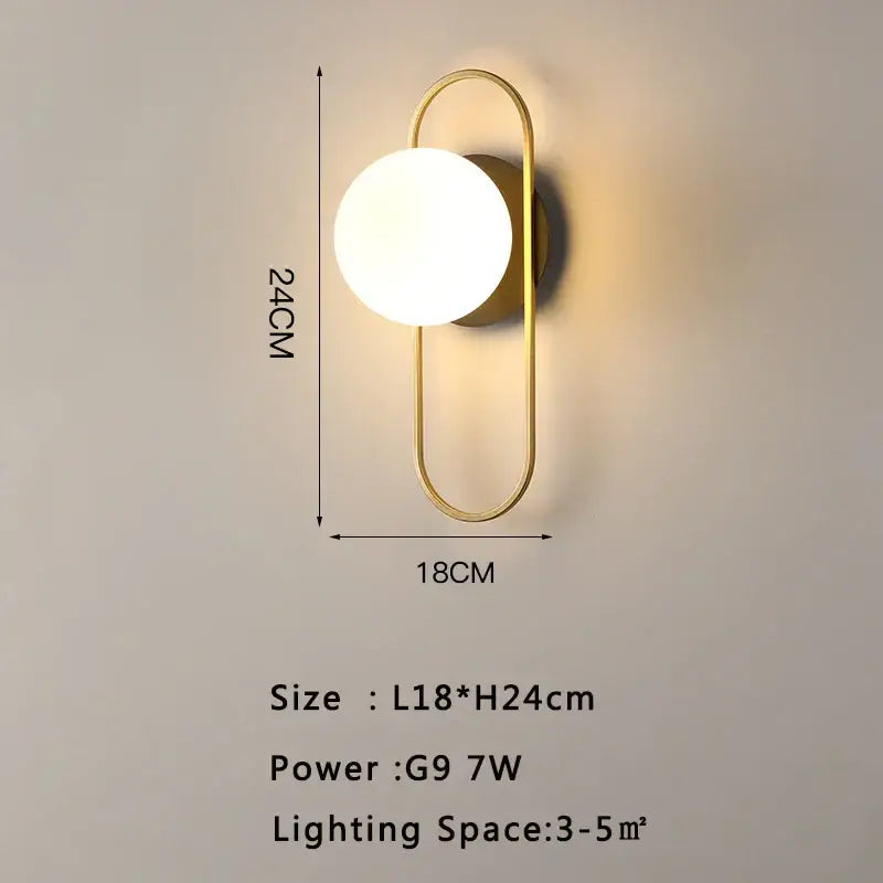 Gold Frosted Glass Sconce Unique Lighting Effect