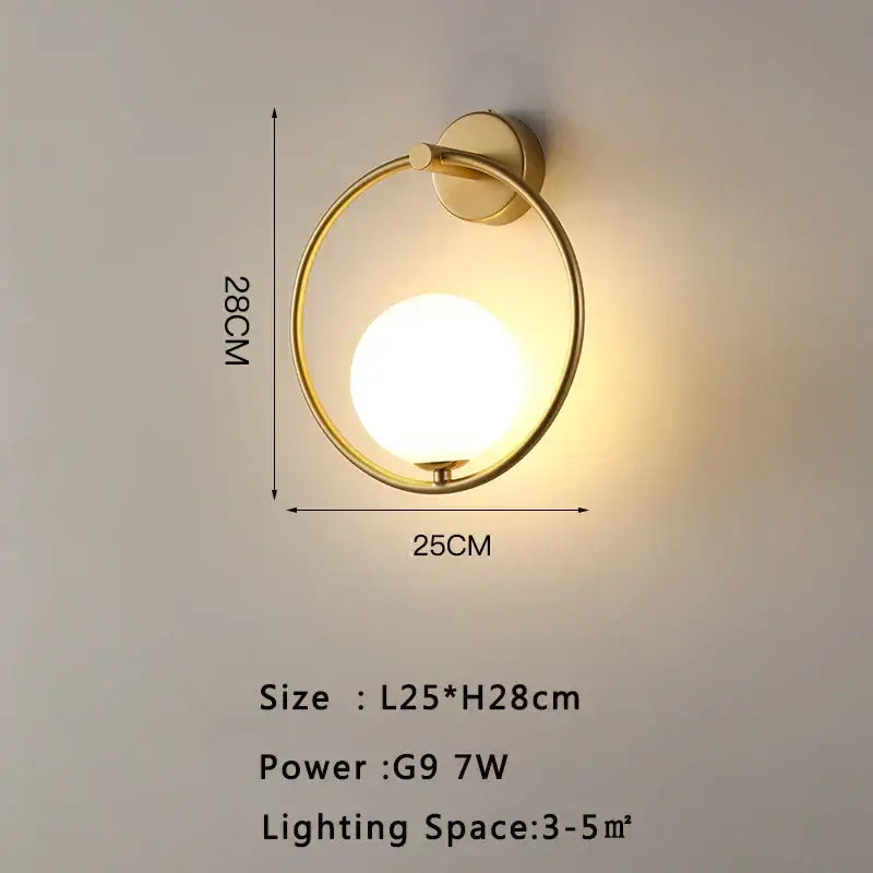 Gold Frosted Glass Sconce Unique Lighting Effect