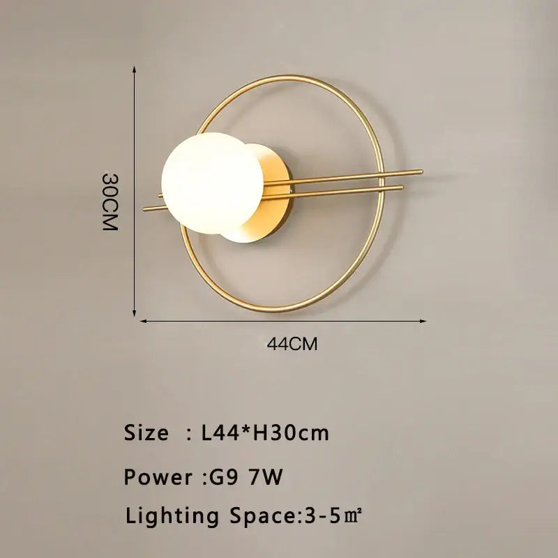 Gold Frosted Glass Sconce Unique Lighting Effect