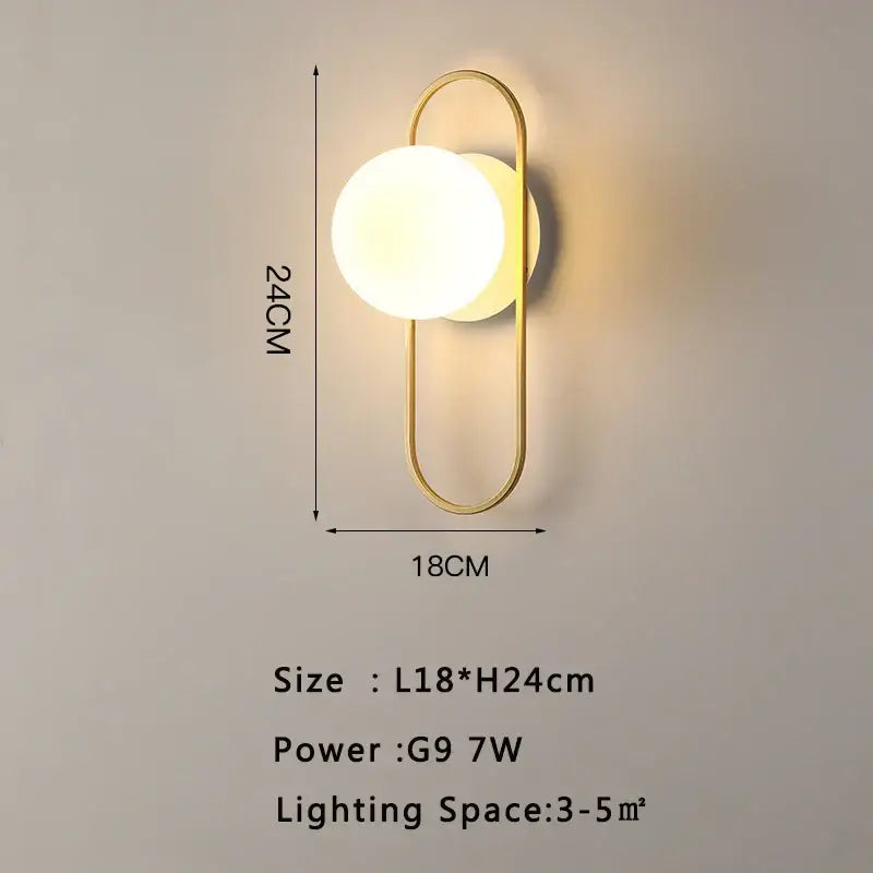 Gold Frosted Glass Sconce Unique Lighting Effect