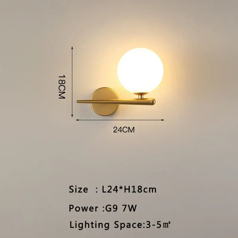 Gold Frosted Glass Sconce Unique Lighting Effect