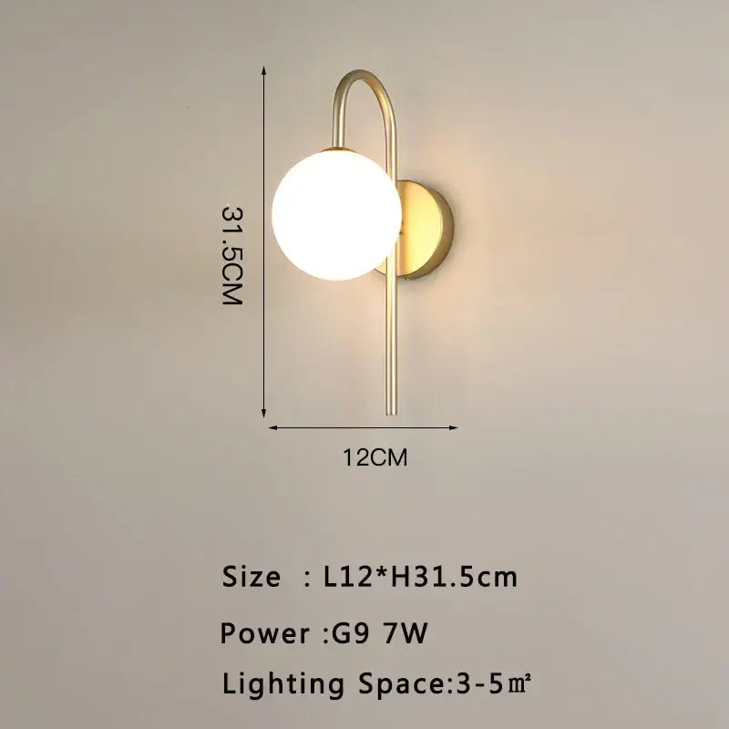Gold Frosted Glass Sconce Unique Lighting Effect