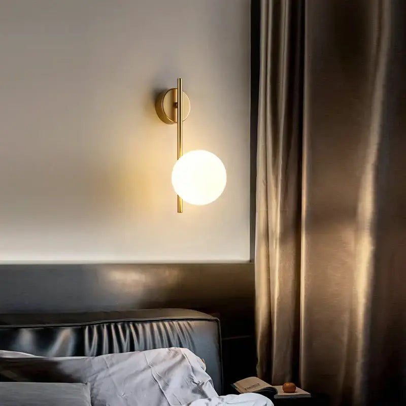 Gold Frosted Glass Sconce Unique Lighting Effect