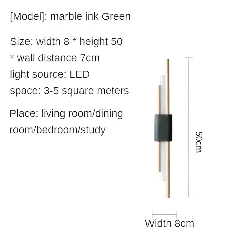 Gold Vertical Wall Sconce Left or Right Mount