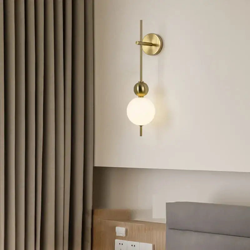 Gold Frosted Sphere Sconce