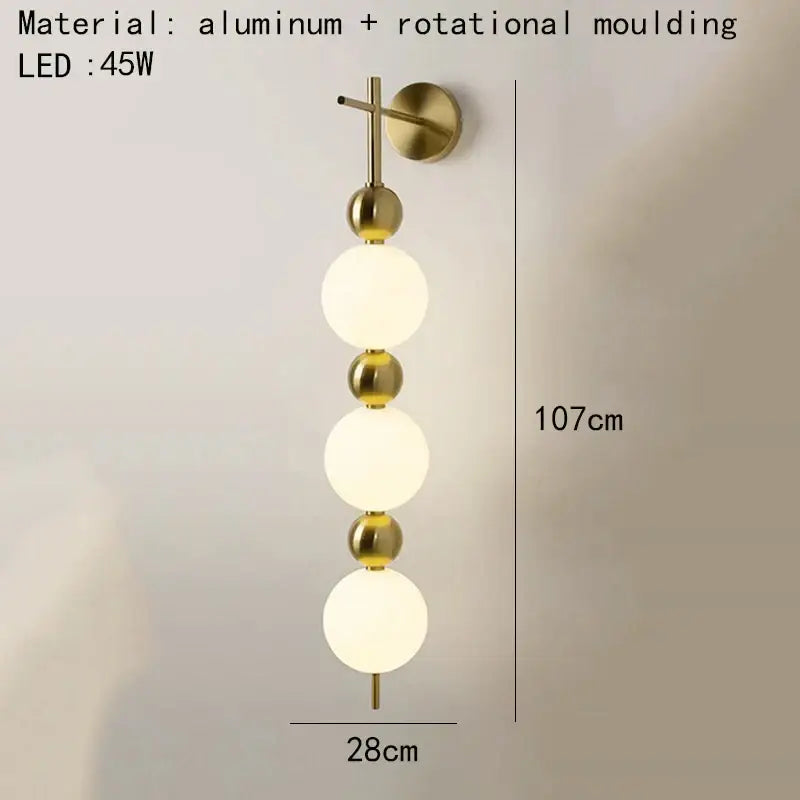 Gold Frosted Sphere Sconce