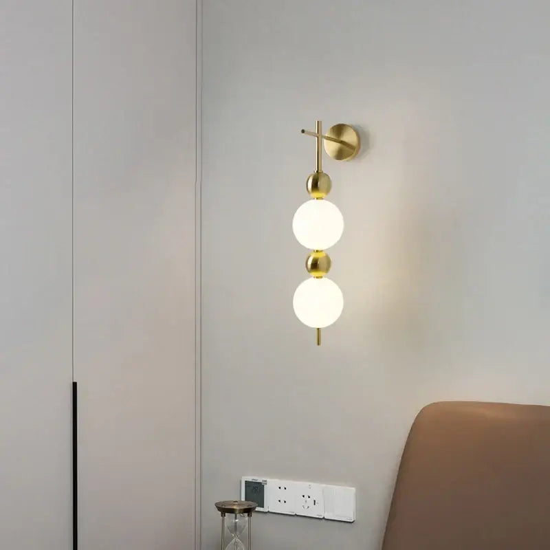 Gold Frosted Sphere Sconce