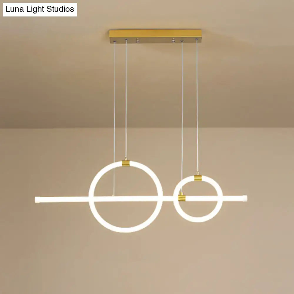 Gold LED Ring Chandelier