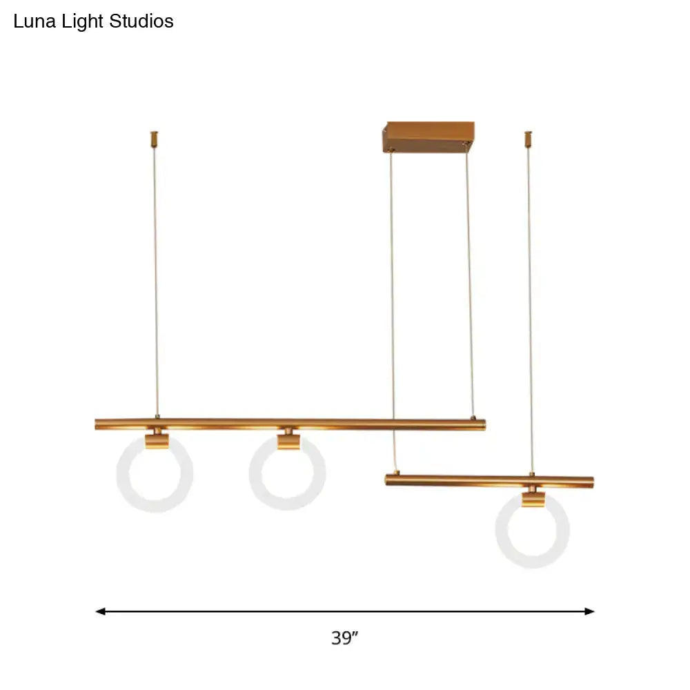 Gold Linear LED Pendant 47-Inch