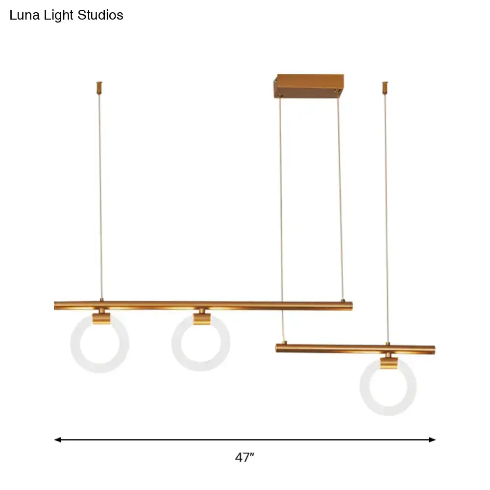 Gold Linear LED Pendant 47-Inch