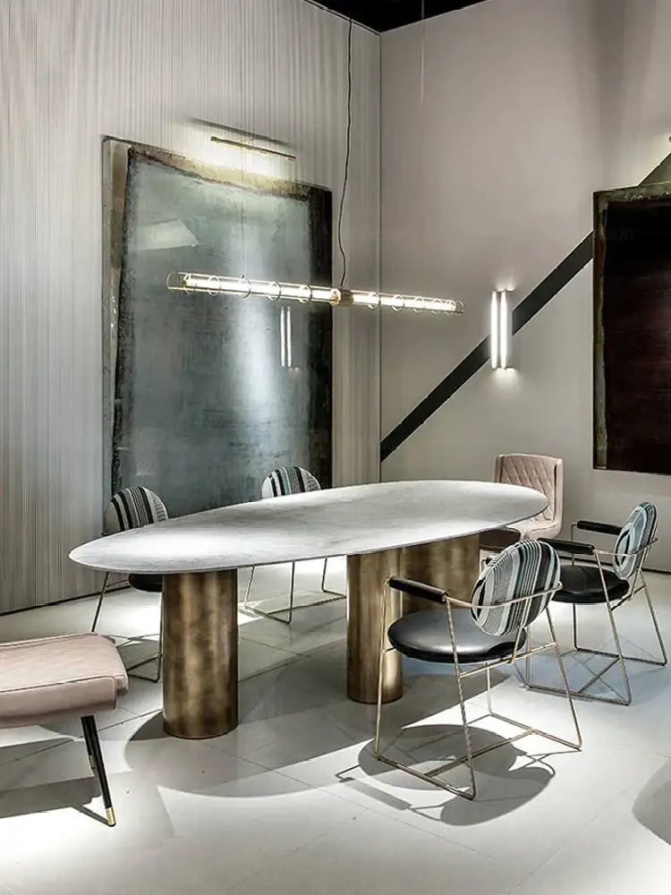 Gold Glass Dining Chandelier with Nordic Simplicity
