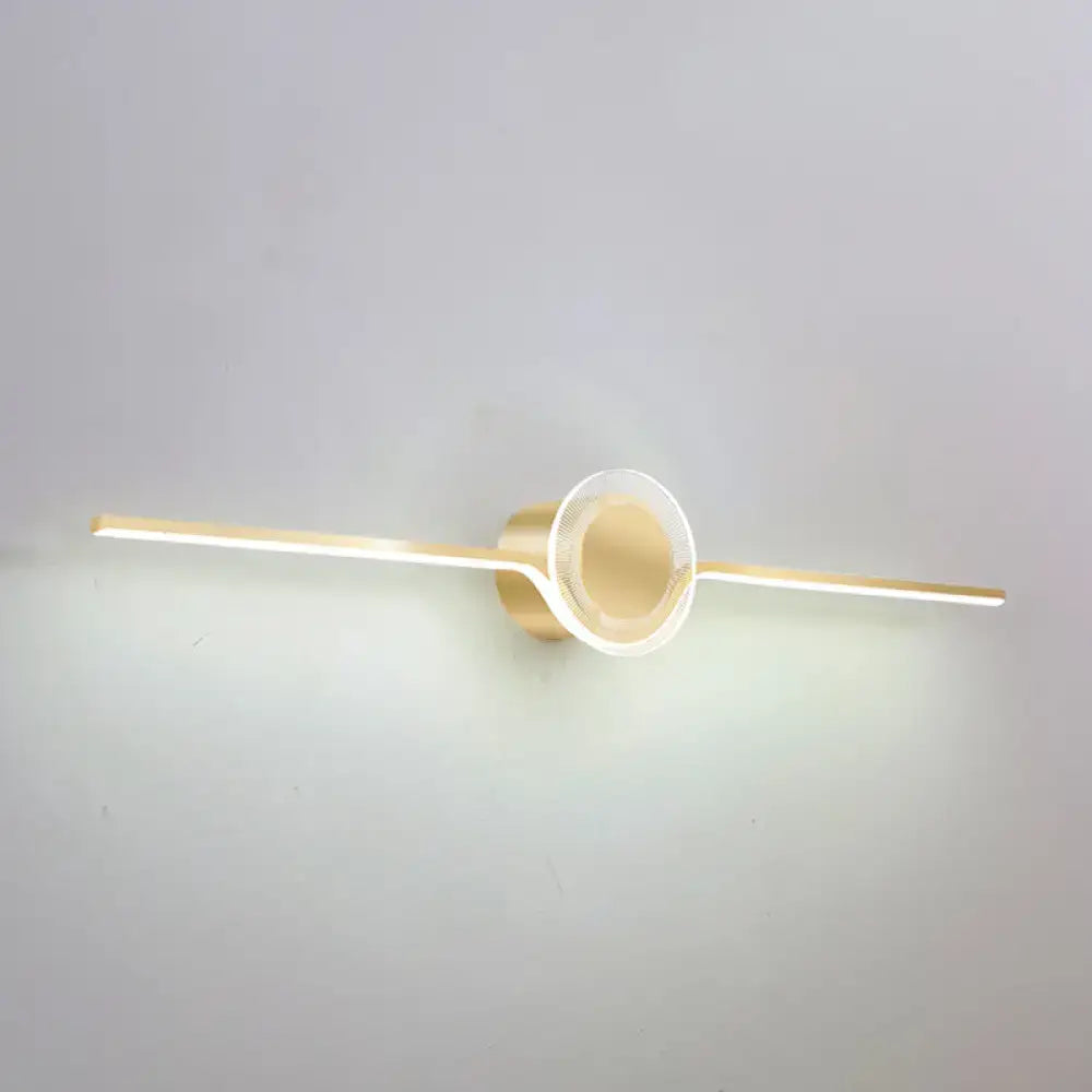Gold Linear Bathroom Sconce
