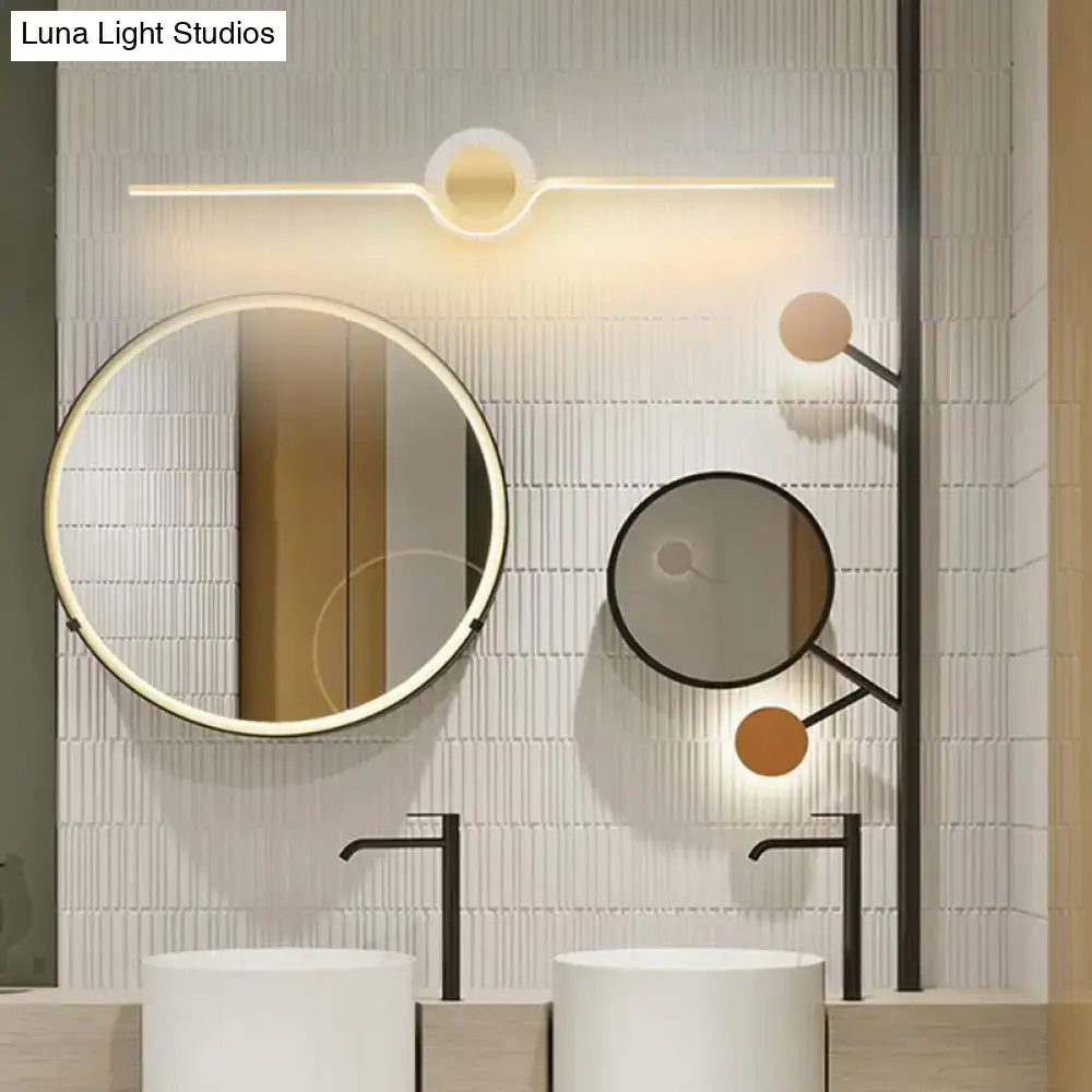 Gold Linear Bathroom Sconce