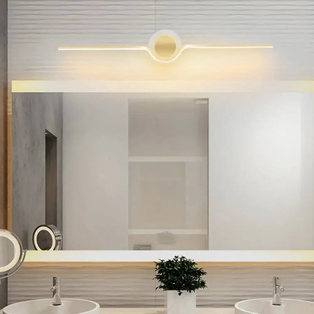 Gold Linear Bathroom Sconce