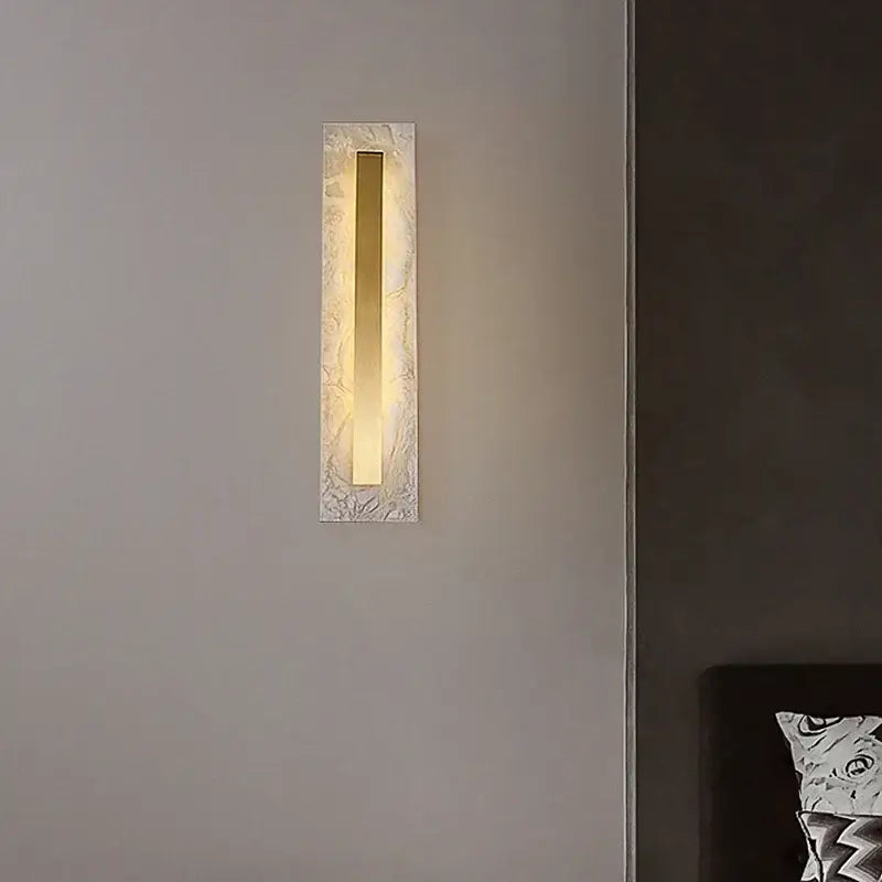Gold Marble Frosted Wall Lamp