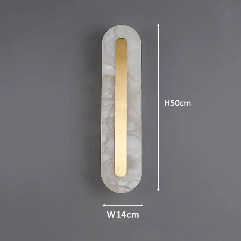 Gold Marble Frosted Wall Lamp