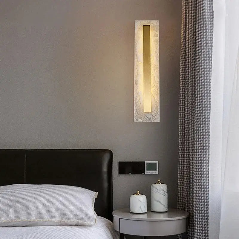 Gold Marble Frosted Wall Lamp