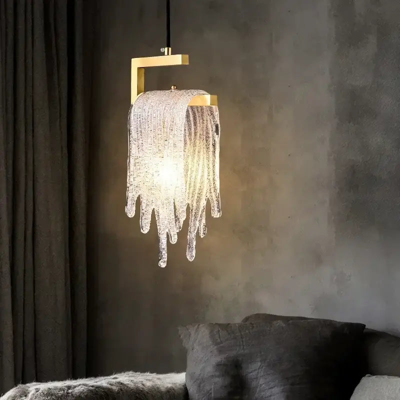 Gold Crystal LED Bedroom Pendant