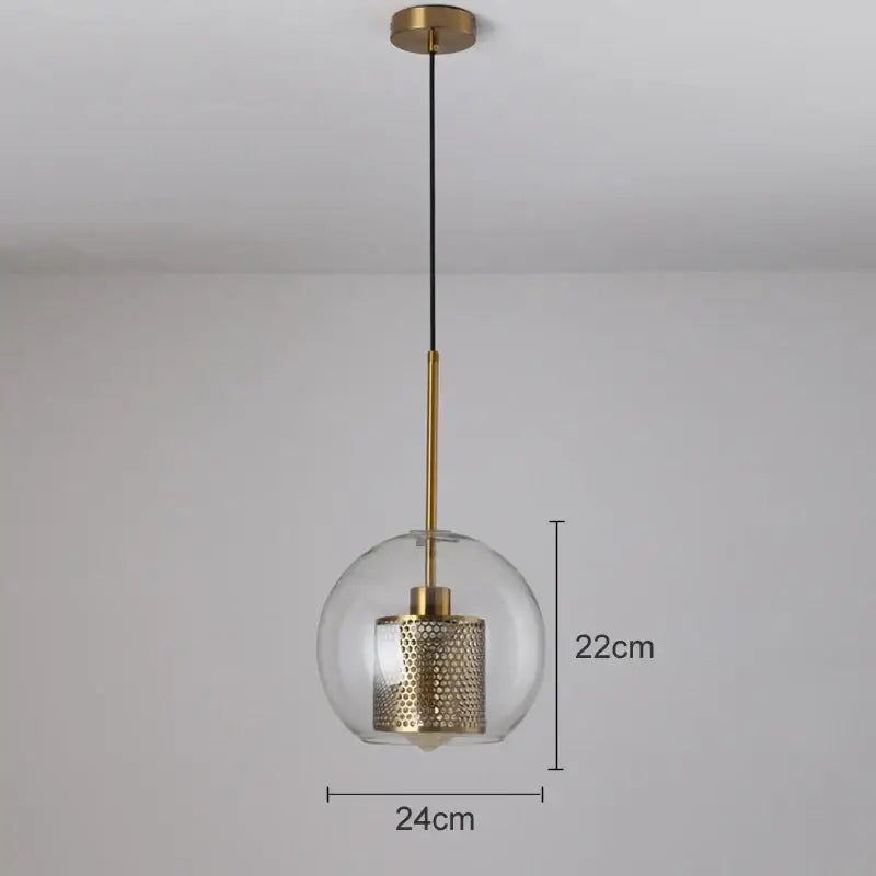 Gold Mesh Pendant Light