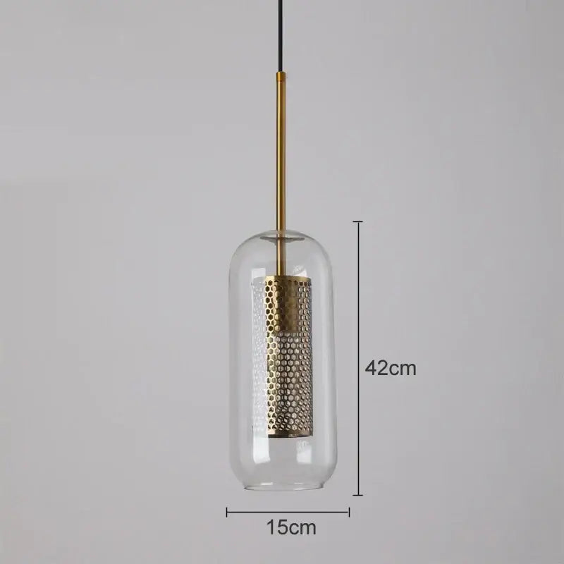 Gold Mesh Pendant Light