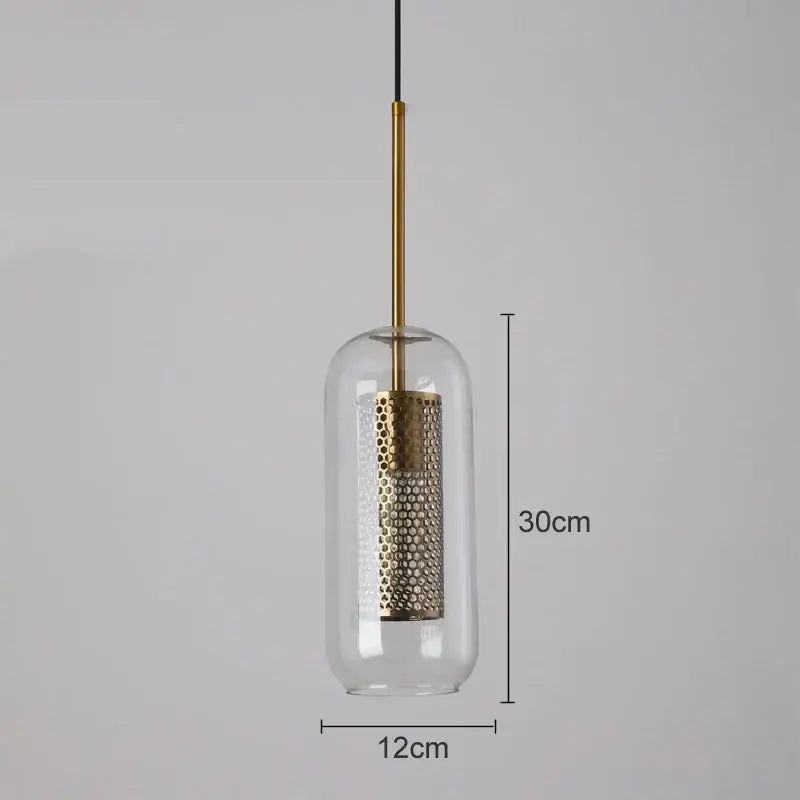 Gold Mesh Pendant Light